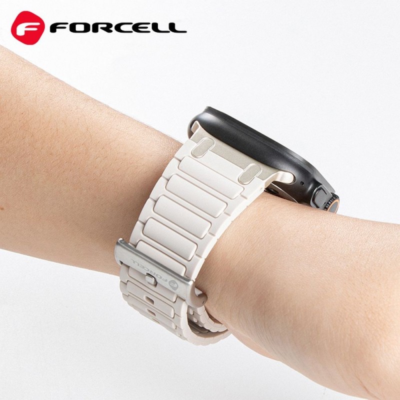 Ανταλλακτικό λουράκι Forcell F-Design FA06 Silicone Holes Apple Watch 1/2/3/4/5/6/SE/7/8 (42/44/45/49mm) Orange