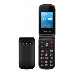 Powertech Milly Flip V2 Dual SIM with SOS Button Black
