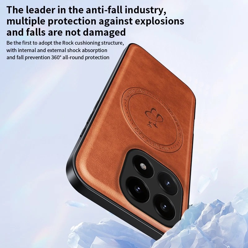 Θήκη Luxury Hybrid Leather Magnetic Stand Cover Realme 16 Pro+ Plus 5G Black