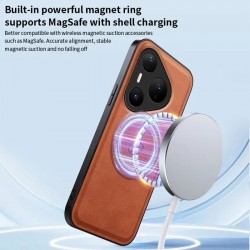 Θήκη Luxury Hybrid Leather Magnetic Stand Cover Huawei Pura 80 Pro Blue