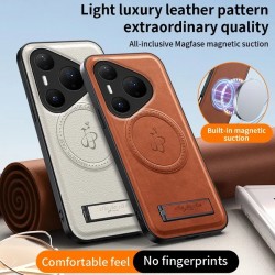 Θήκη Luxury Hybrid Leather Magnetic Stand Cover Huawei Pura 80 Pro Blue