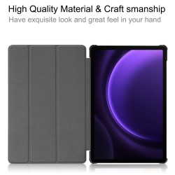 Θήκη Custer Texture 3-Fold Holder Leather Smart Case Samsung Galaxy Tab S9 FE/S10 FE 10.9\'\' SM-X510 / X516B / X520 / X526 Black