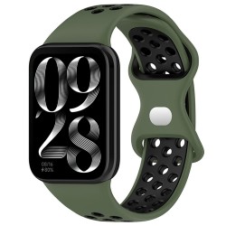 Ανταλλακτικό λουράκι Dual Color with Silicone Buckle Xiaomi Redmi Watch 4 / Smart Band 8 Pro / Smart Band 9 Pro /  Redmi Watch 5 Army Black/Green