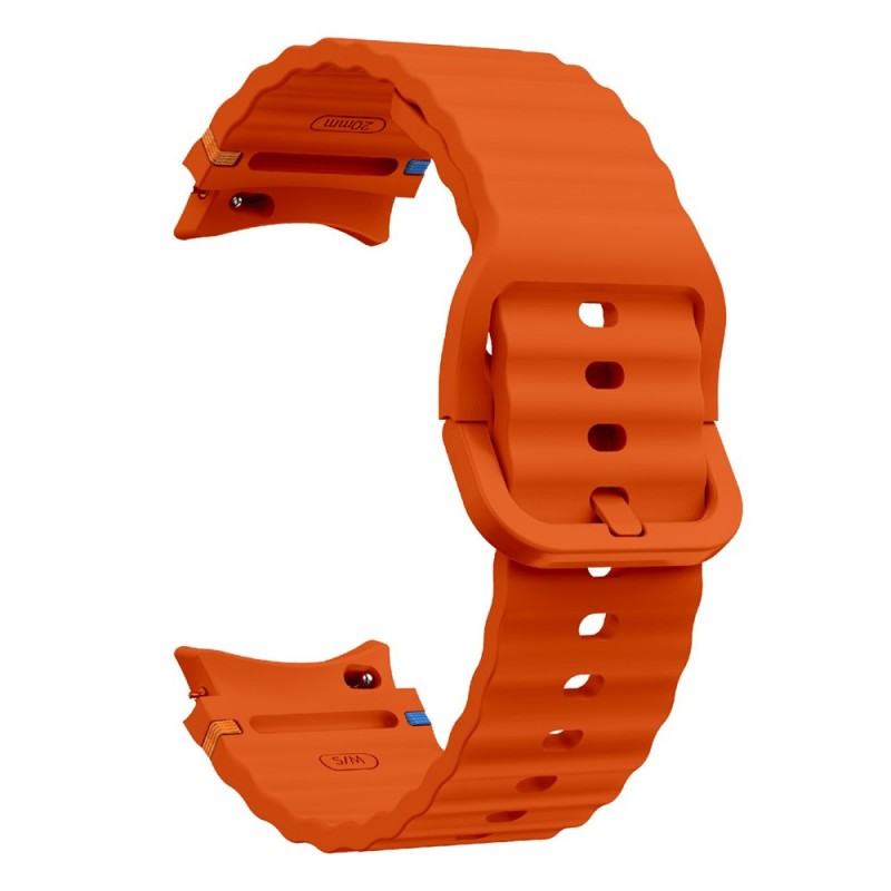 Ανταλλακτικό λουράκι QuickFit Wave Band with Colorful Buckle για Samsung Galaxy Watch 7 / 6 / 6 Classic / 5 / 5 Pro/ 4 / 4 Classic Orange