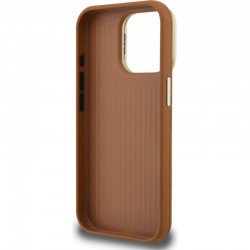 Θήκη Guess PU Grained 4G Logo Stand Camera Frame Cover Apple iPhone 16 Pro Max (6.9") Brown
