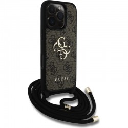 Θήκη Guess PU 4G Metal Logo Crossbody Strap Cover Apple iPhone 16 Pro Max (6.9") Brown