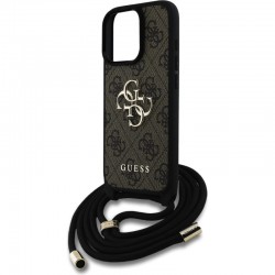 Θήκη Guess PU 4G Metal Logo Crossbody Strap Cover Apple iPhone 16 Pro Max (6.9") Brown