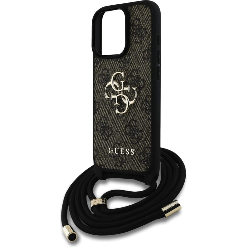 Θήκη Guess PU 4G Metal Logo Crossbody Strap Cover Apple iPhone 16 Pro Max (6.9") Brown