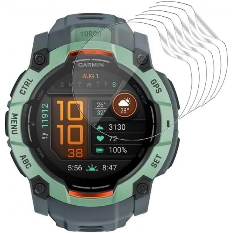 Μεμβράνη Προστασίας Deva Rugged Armor Garmin Instinct 3 (50mm) Anticrash Flex Foil Ultra (3τμχ)