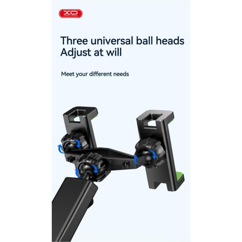 Βάση Αυτοκινήτου XO C117 Car Holder for 2 Devices with Suction Cup Black