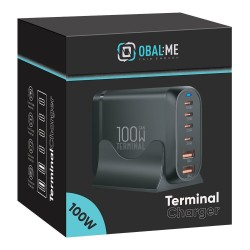 Φορτιστής OBAL:ME Terminal GaN Desk Charger 4C2A 100W Black