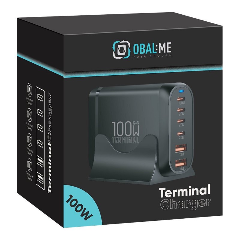 Φορτιστής OBAL:ME Terminal GaN Desk Charger 4C2A 100W Black