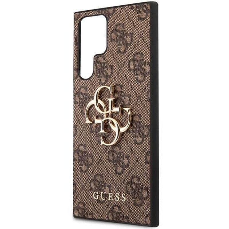 Θήκη Guess PU 4G Metal Logo Cover for Samsung Galaxy S23 Ultra 5G S918 Brown