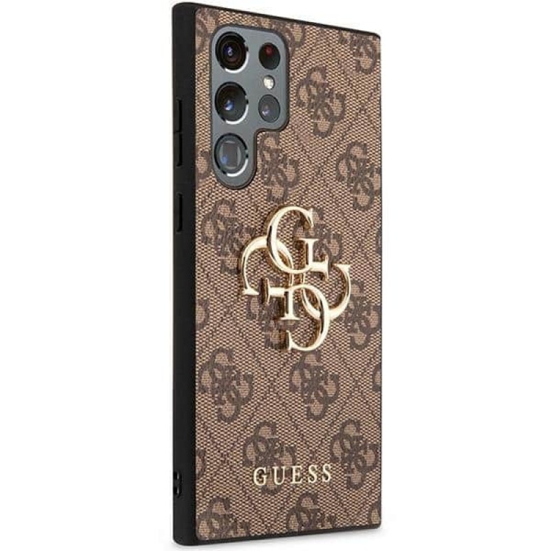 Θήκη Guess PU 4G Metal Logo Cover for Samsung Galaxy S23 Ultra 5G S918 Brown