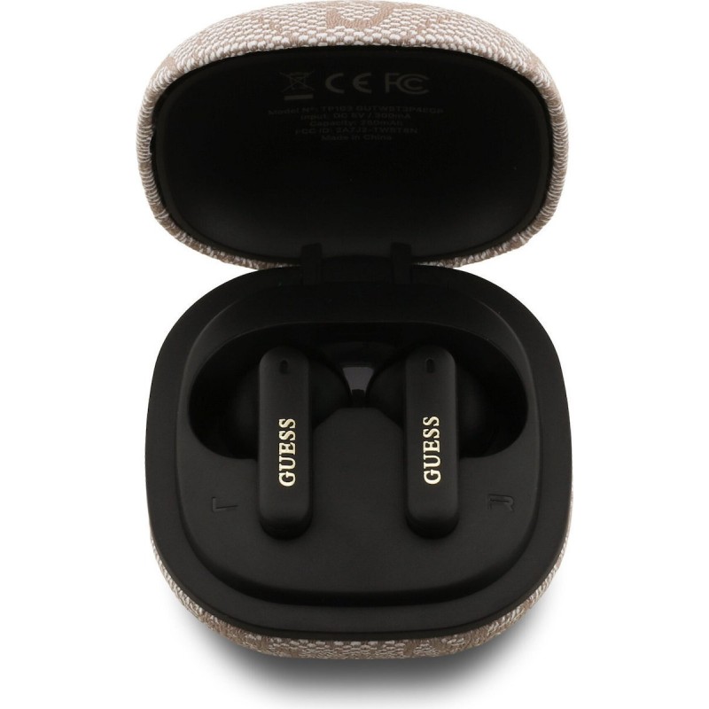 Ακουστικά Guess PU 4G Script Logo ENC TWS Wireless Earphones Pink