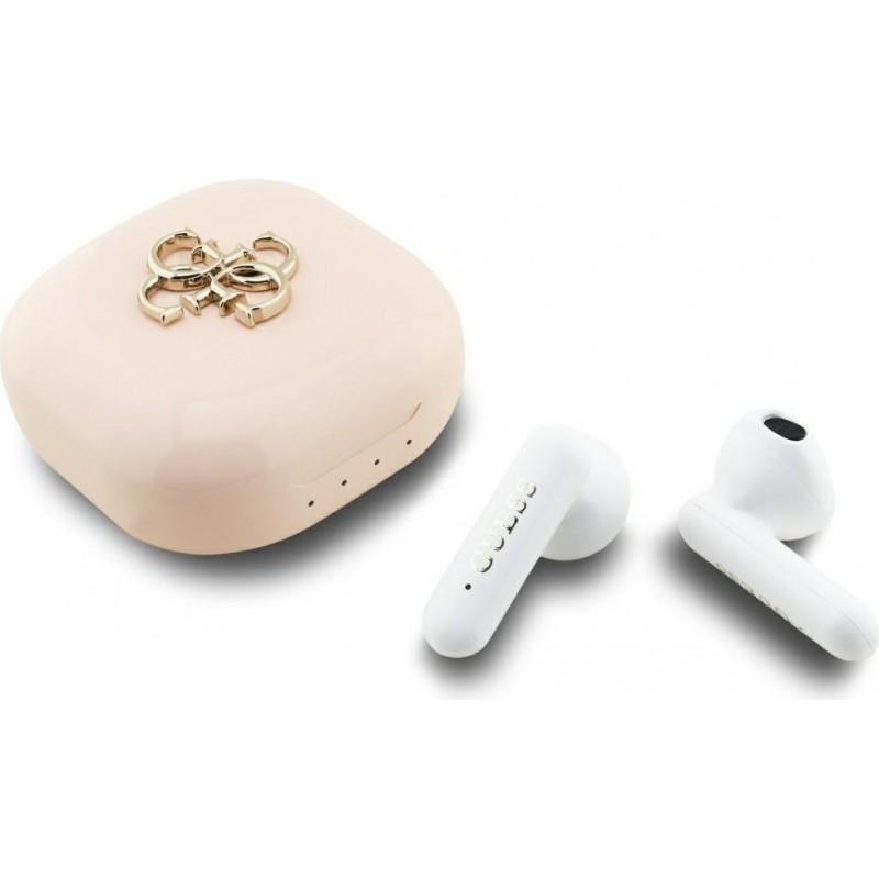 Ακουστικά Guess 4G Metal Logo TWS Wireless Earphones Pink