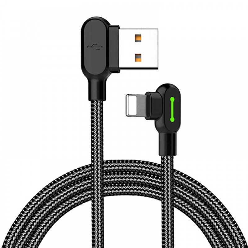 Καλώδιο Mcdodo Braided USB to Lightning cable, Mcdodo CA-4671, Angled, 1.2m Black