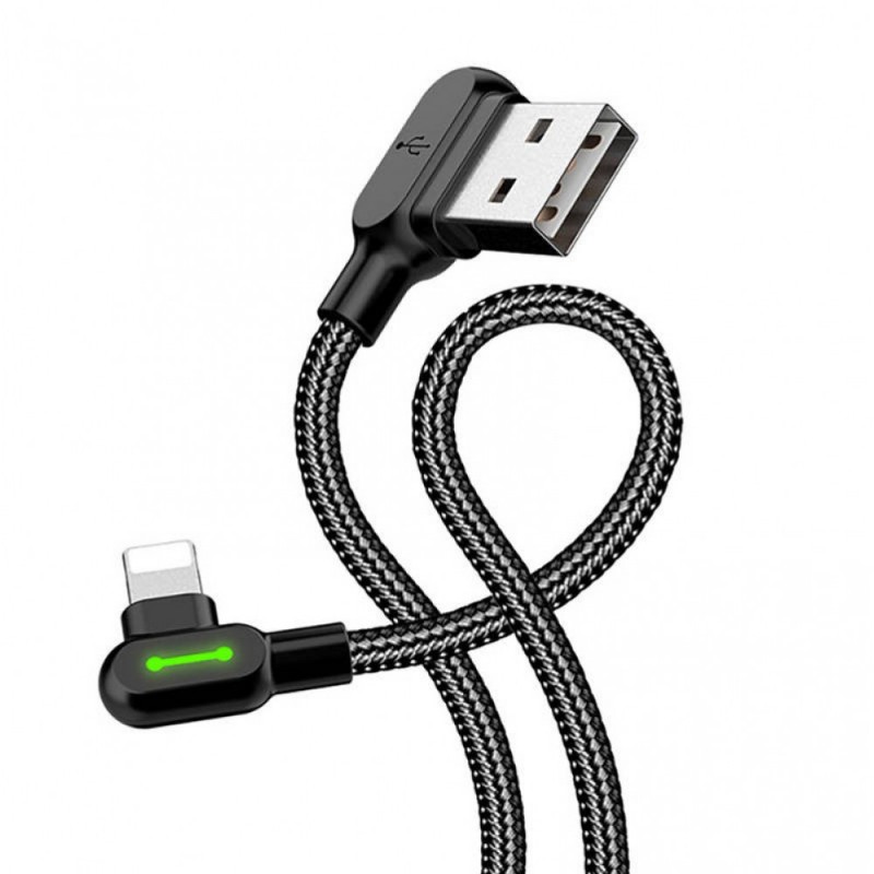 Καλώδιο Mcdodo Braided USB to Lightning cable, Mcdodo CA-4671, Angled, 1.2m Black