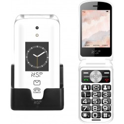 NSP 2700DS 2G Flip Dual SIM White (Κινητό για Ηλικιωμένους)