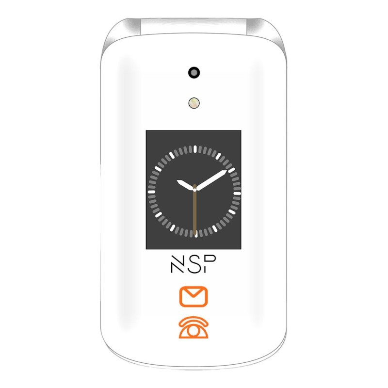 NSP 2700DS 2G Flip Dual SIM White (Κινητό για Ηλικιωμένους)