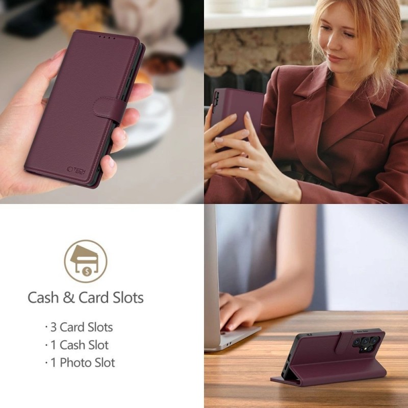 Θήκη Tech-Protect Wallet Xiaomi Redmi Note 15 Pro 5G Mulberry