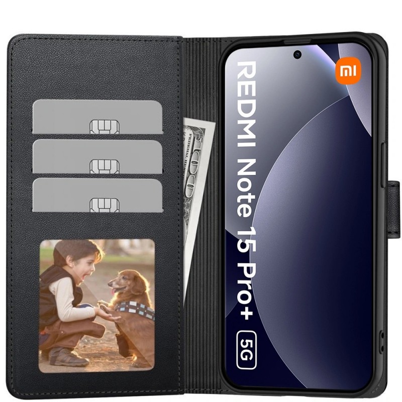 Θήκη Tech-Protect Wallet Xiaomi Poco M8 Pro / Redmi Note 15 Pro+ Plus 5G Black
