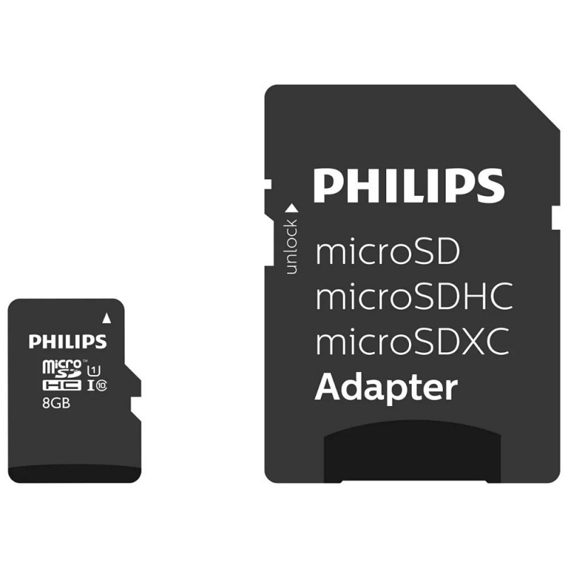 Κάρτα μνήμης Philips microSDHC 8GB Class 10 with Adapter (FM08MP45B/00)