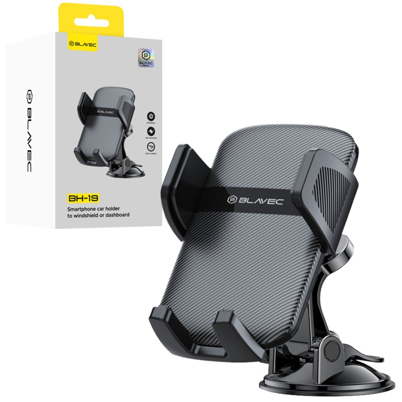 Βάση Αυτοκινήτου Blavec Car Holder BH-19 to Windshield / Dashboard (BH19-WSB) Black 