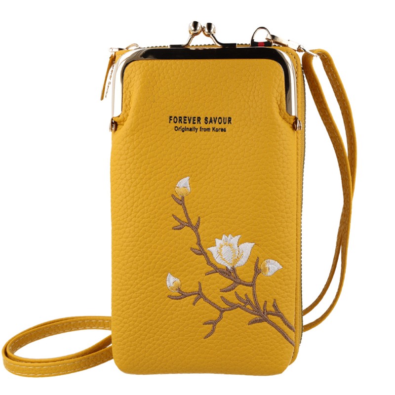Τσάντα Crossbody Knitted Phone Bag GCW17 Yellow