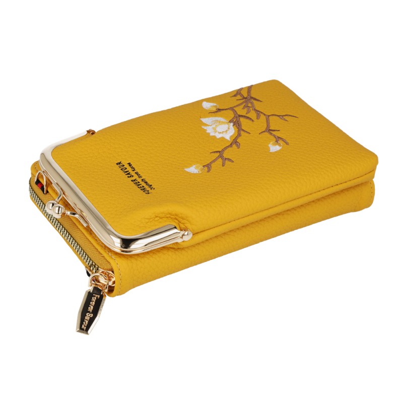 Τσάντα Crossbody Knitted Phone Bag GCW17 Yellow