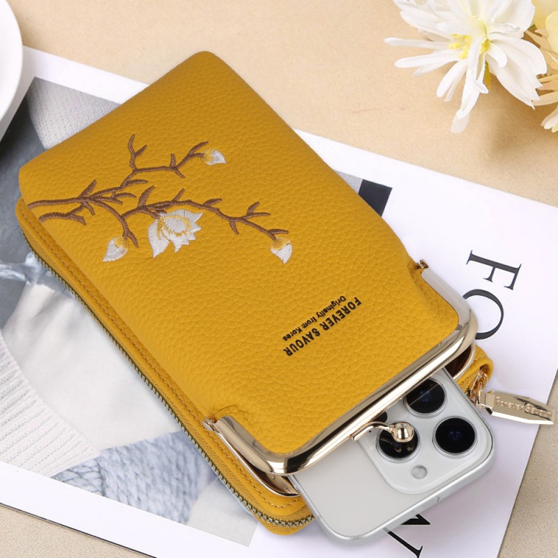 Τσάντα Crossbody Knitted Phone Bag GCW17 Yellow