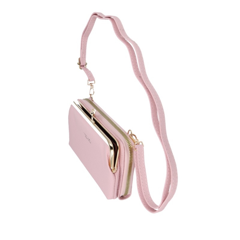Τσάντα Crossbody Knitted Phone Bag GCW18 Light Pink