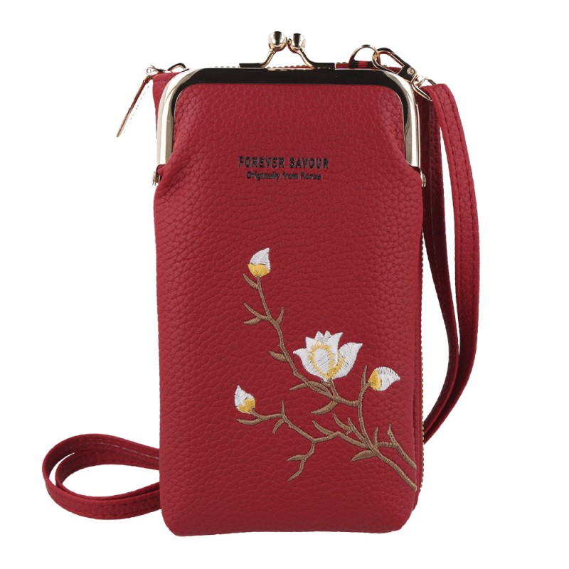 Τσάντα Crossbody Knitted Phone Bag GCW17 Red