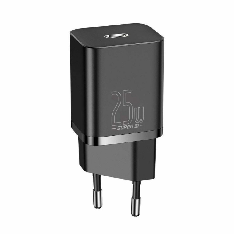 Φορτιστής Ταξιδιού Baseus Super Si Wall Charger 1xUSB-C 25W Black (CCSP020101)
