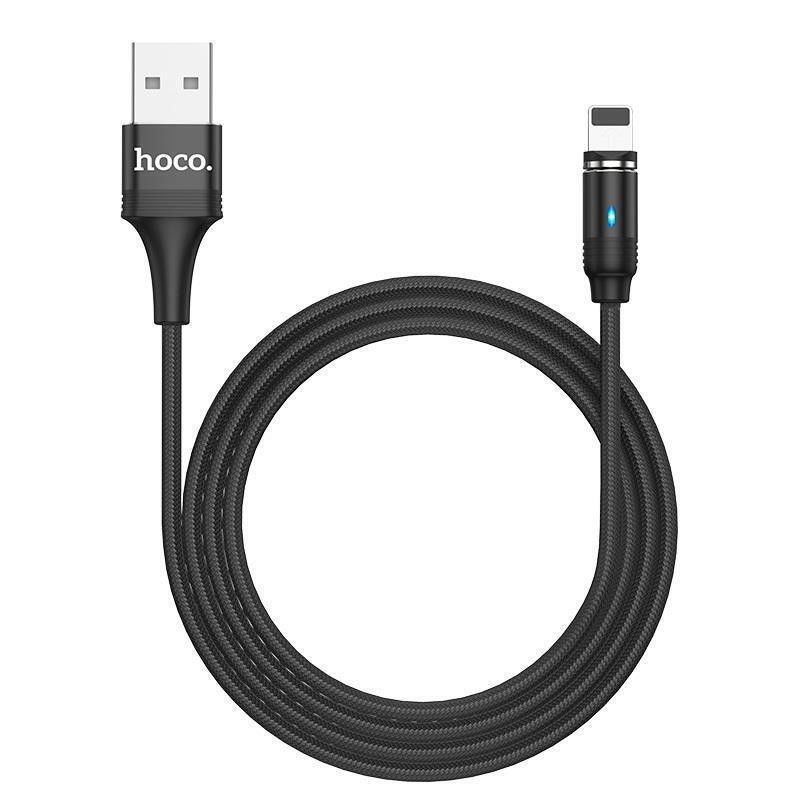Καλώδιο Hoco U76 Magnetic Cable USB-A to Lightning 1.2m Black
