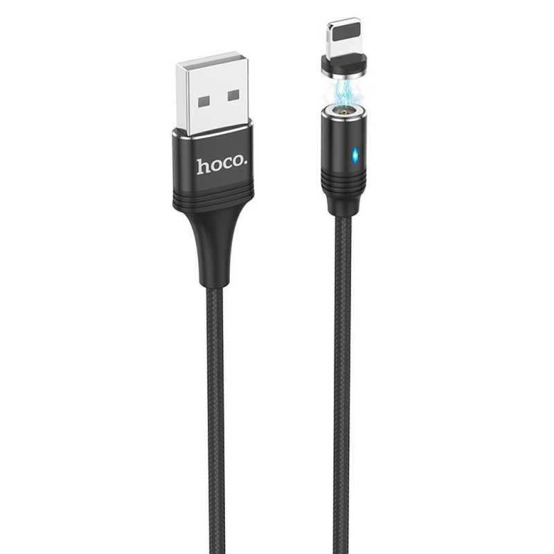 Καλώδιο Hoco U76 Magnetic Cable USB-A to Lightning 1.2m Black