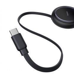 Καλώδιο Baseus Bright Mirror Series Retractable USB-C to 2x Type-C Cable 100W 1M Black