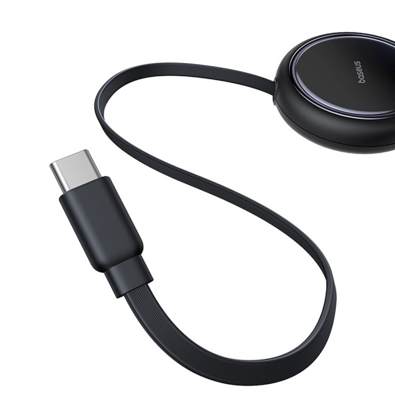 Καλώδιο Baseus Bright Mirror Series Retractable USB-C to 2x Type-C Cable 100W 1M Black