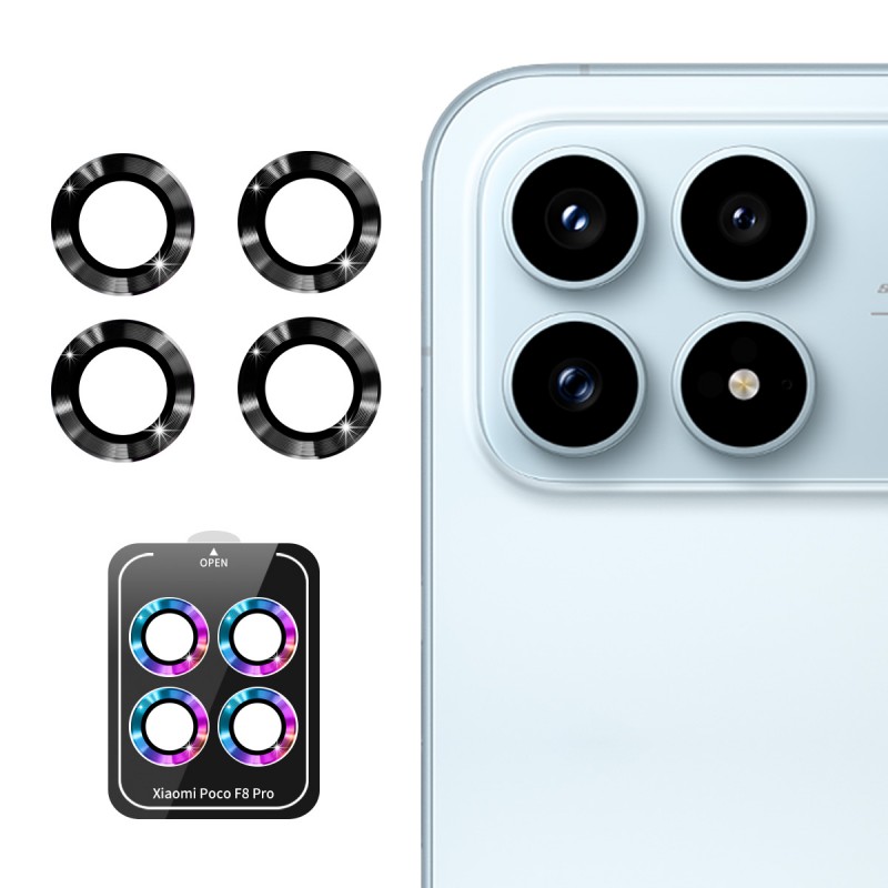 Προστατευτικό Κάμερας  Eagle Eye Camera Lens with Metal Ring  and Positioning Plate Xiaomi Poco F8 Pro Black