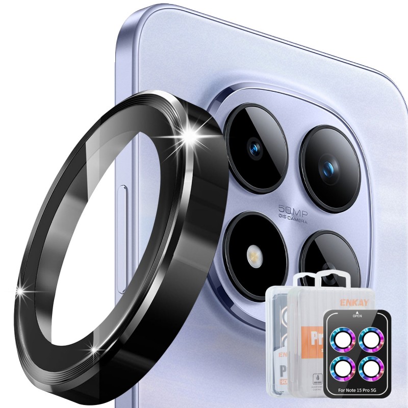 Προστατευτικό Κάμερας  Eagle Eye Camera Lens with Metal Ring  and Positioning Plate Xiaomi Redmi Note 15 Pro / 15 Pro+ Plus / Poco M8 Pro 5G  Black