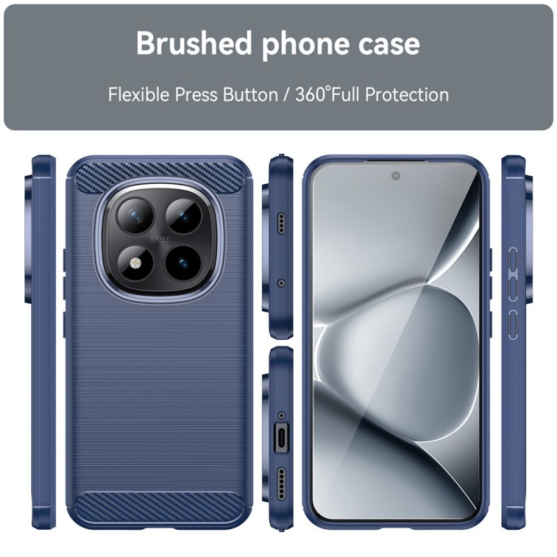 Θήκη TPU Carbon Fiber Brushed Xiaomi Redmi Note 15 5G Blue