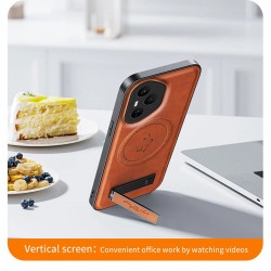 Θήκη Luxury Hybrid Leather Magnetic Stand Cover Xiaomi Poco F8 Ultra Black