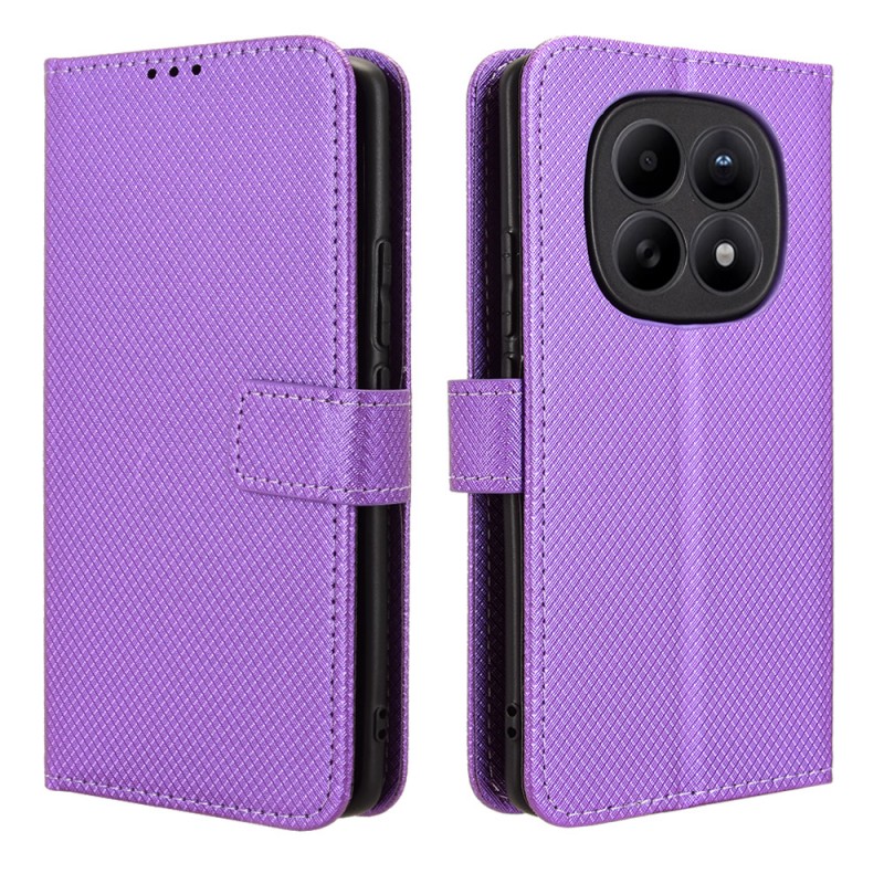 Θήκη Diamond Texture Leather Wallet Xiaomi Redmi Note 15 4G Violet