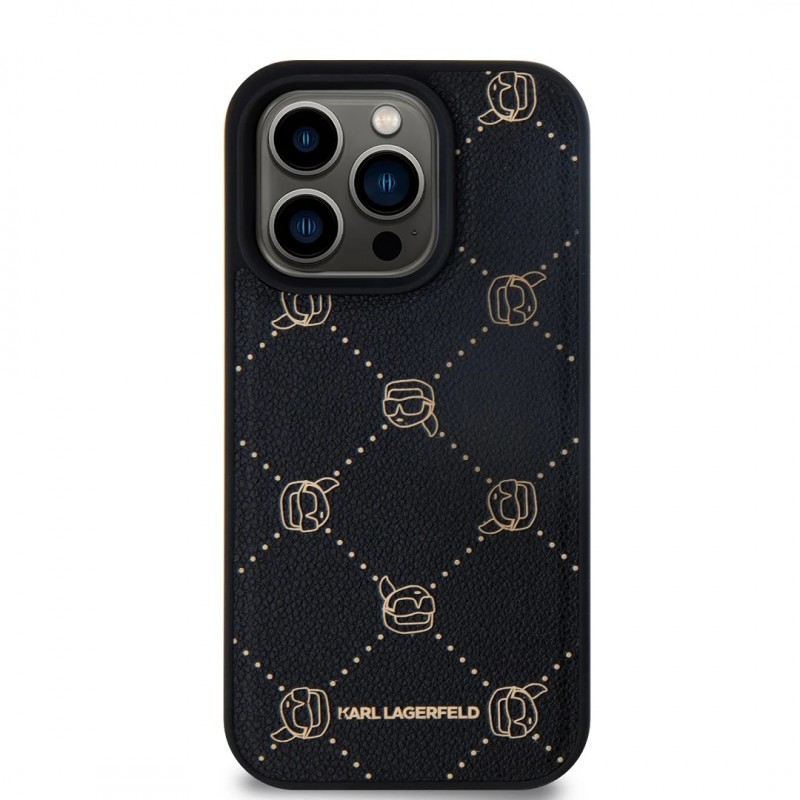 Θήκη Karl Lagerfeld PU Karl Heads Pattern MagSafe Case Apple iPhone 15 Pro Max (6.7") Black
