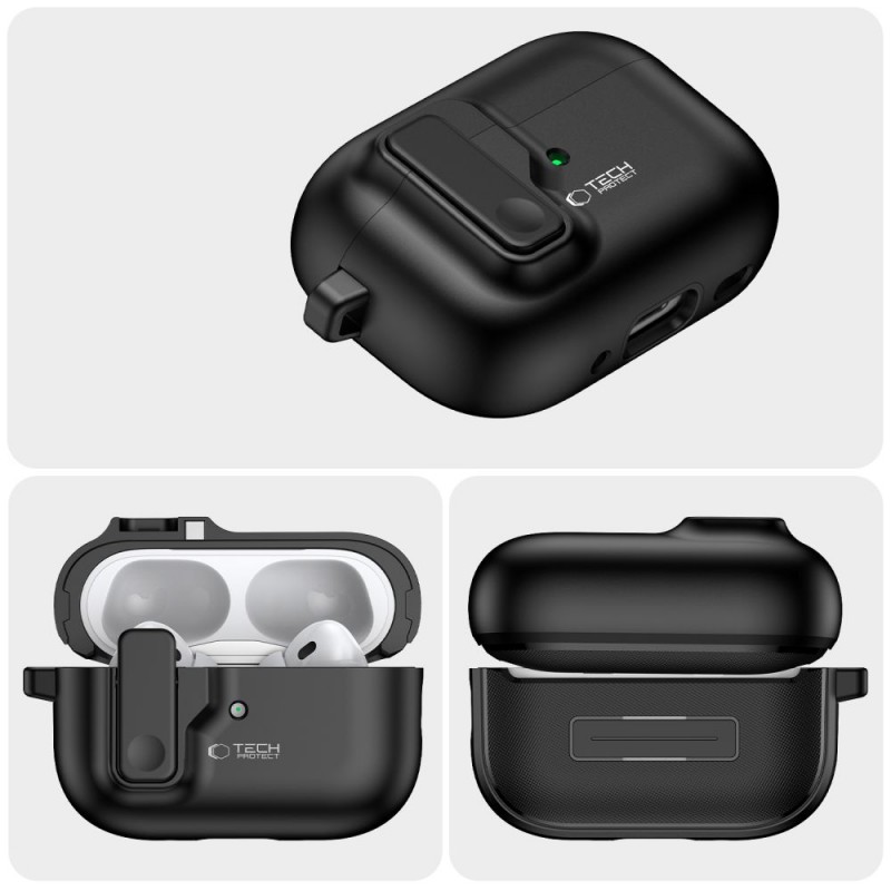ΘήκηTech-Protect Slim Hook Apple Airpods Pro 1 / 2 Black