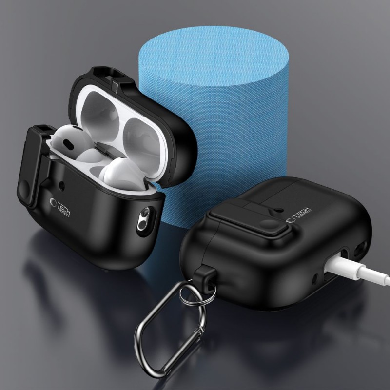 ΘήκηTech-Protect Slim Hook Apple Airpods Pro 1 / 2 Black