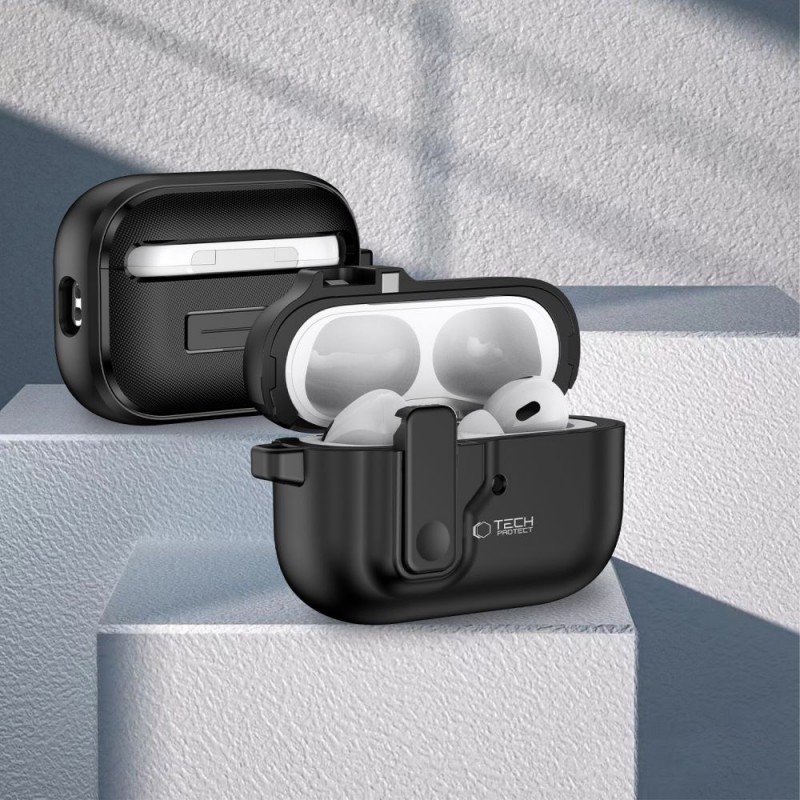 ΘήκηTech-Protect Slim Hook Apple Airpods Pro 1 / 2 Black