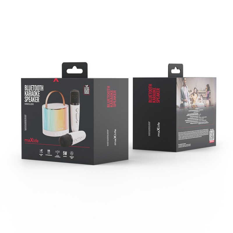 Φορητό Ηχείο Maxlife MXKS-200 Karaoke Portable Bluetooth Speaker White Outlet