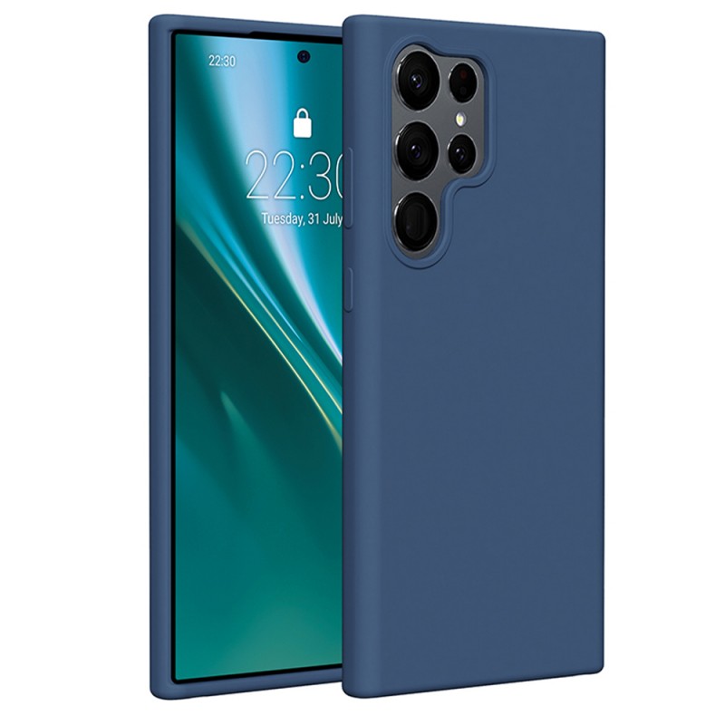 Θήκη Etteri Silicone Cover Samsung S23 Ultra 5G S918 Dark Blue