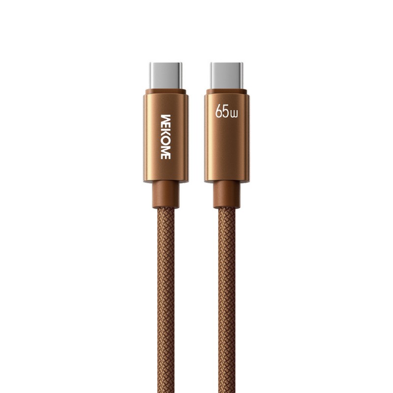 Καλώδιο Data WK WDC-64 Charging Data Cable 65W Type-C to Type-C 1.2m Brown